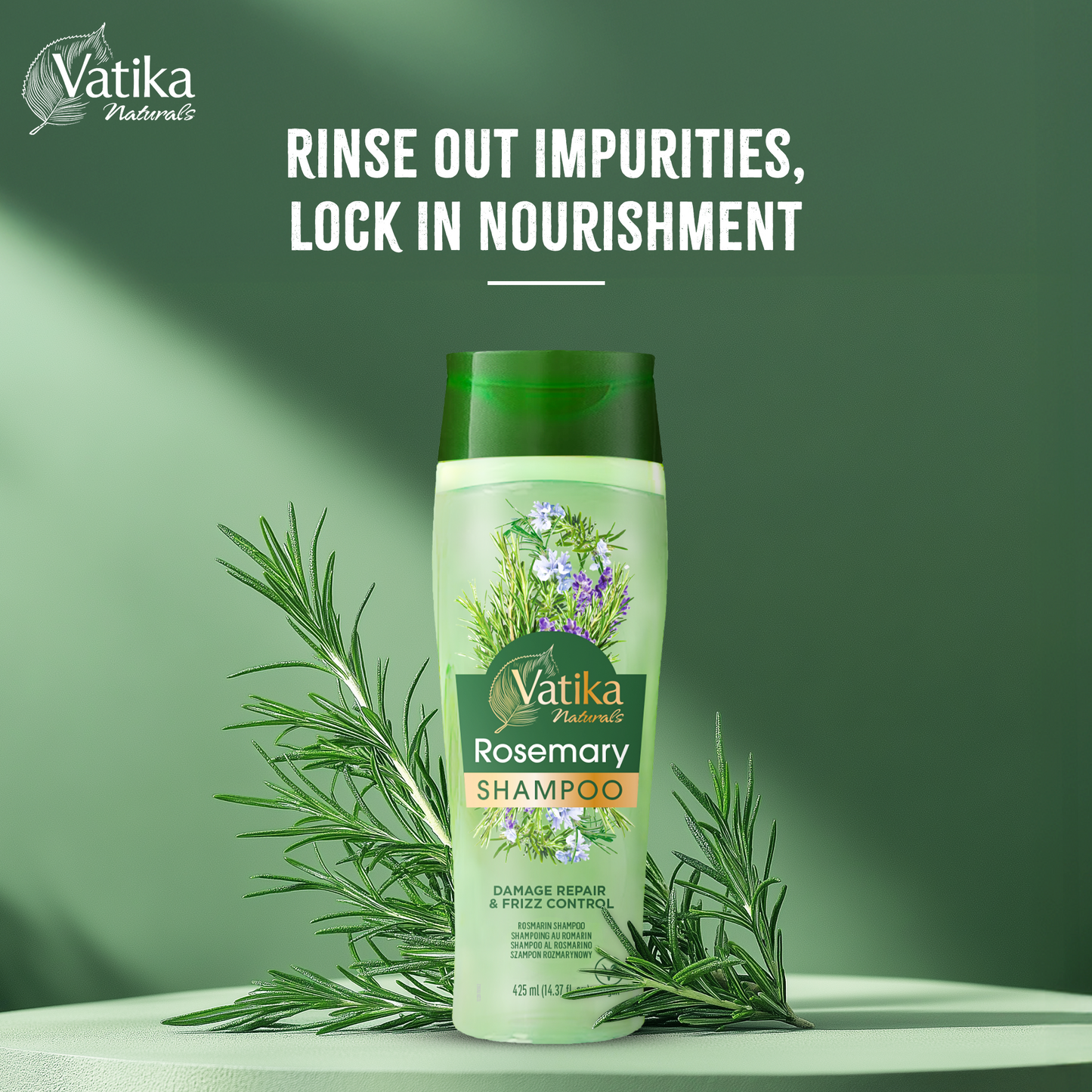 Vatika Natural Rosemary Shampoo- 425 Ml