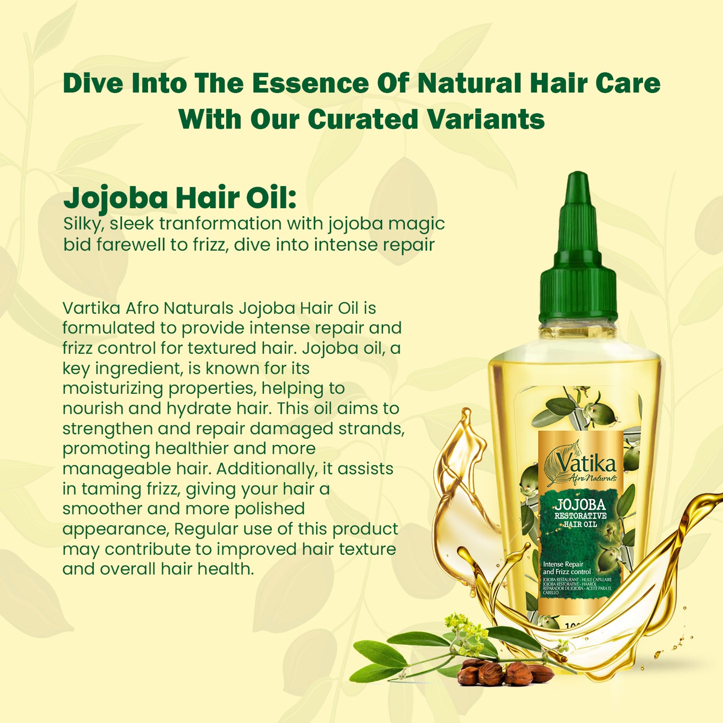 Vatika Naturals Curls Jojoba Hair Oil -100 ml