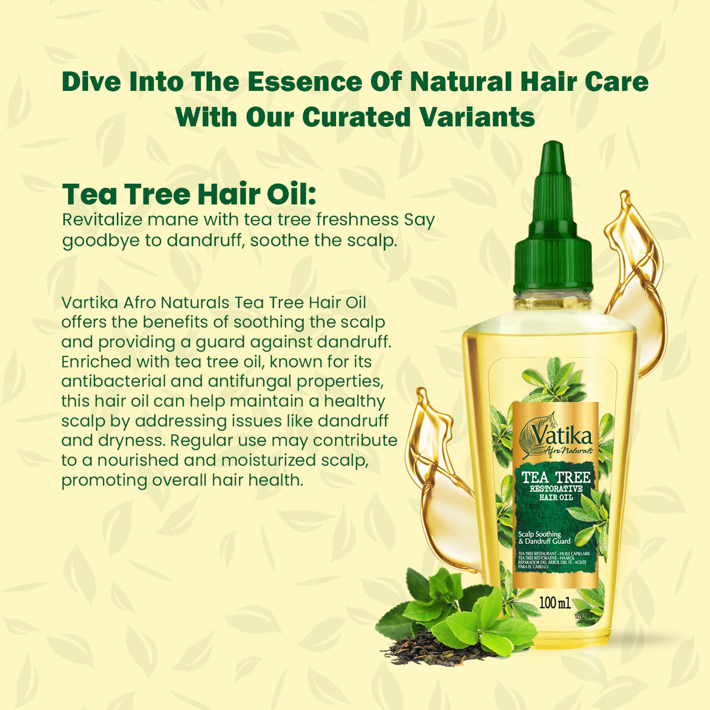 Vatika Naturals Curls Tea Tree Hair Oil - 100 ml