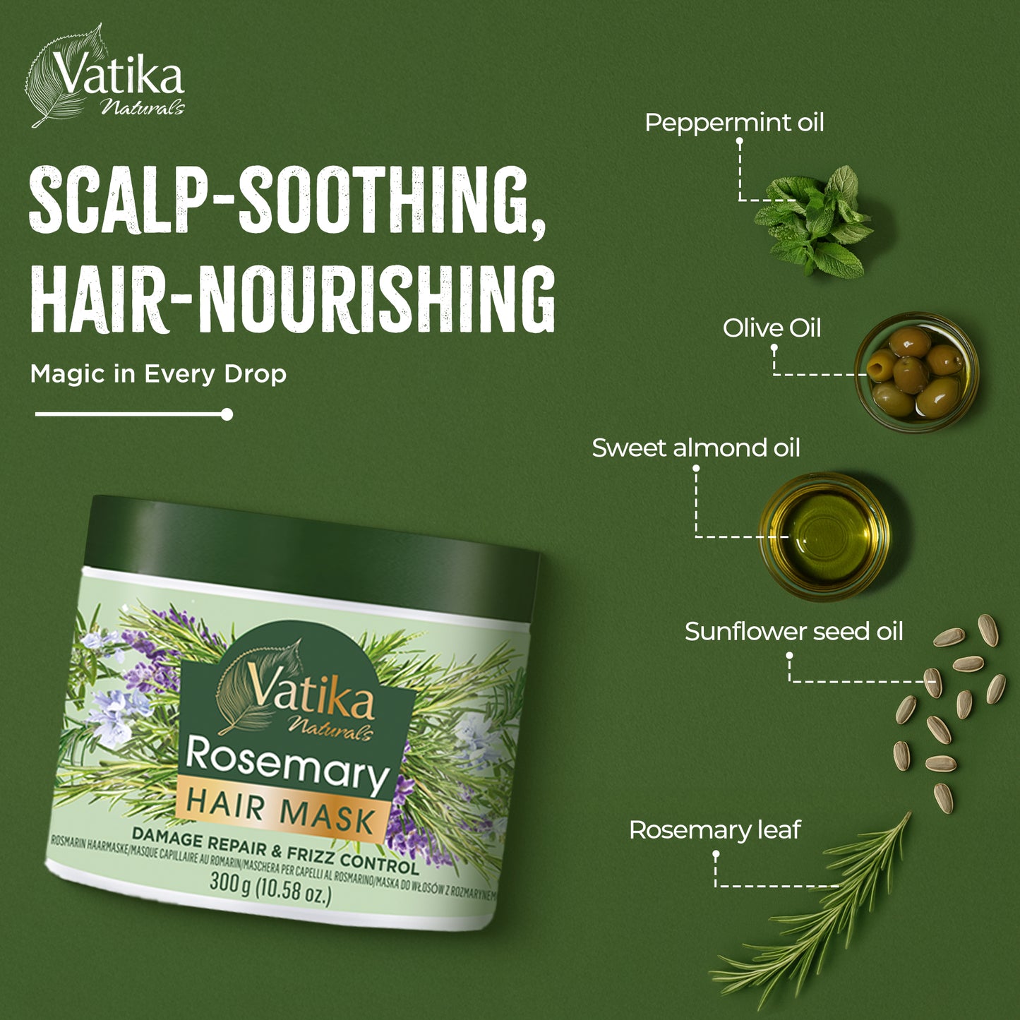 Vatika Natural Rosemary Hair Mask - 300 ml