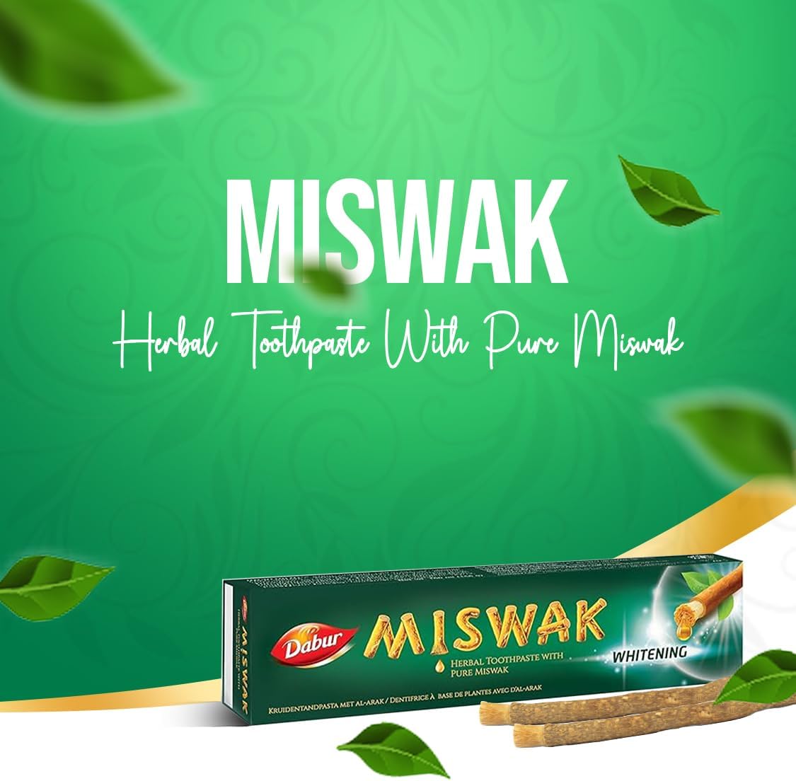 Dabur Miswak Herbal Whitening Toothpaste - 100g