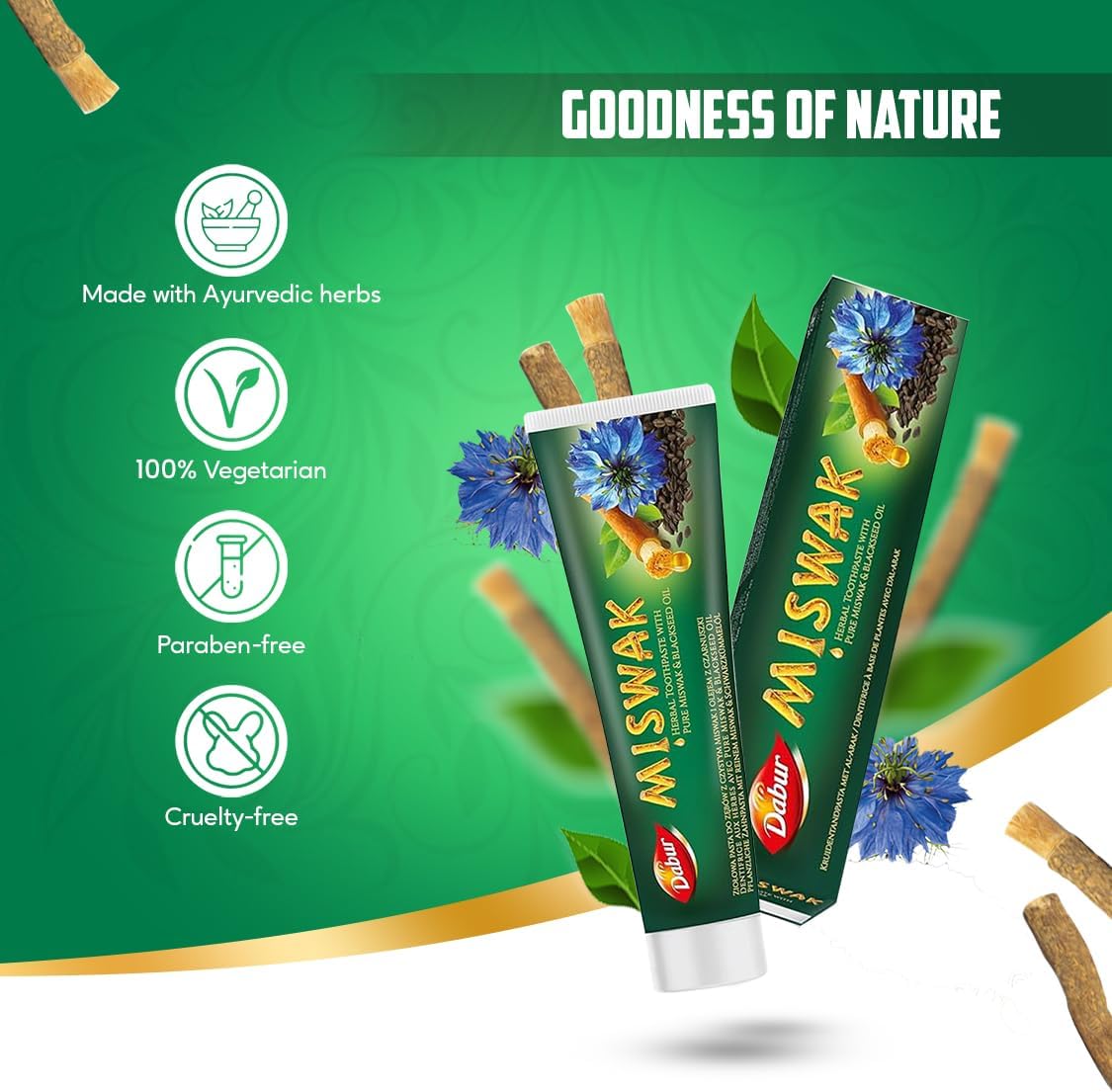 Dabur Miswak Blackseed Toothpaste - 100gm