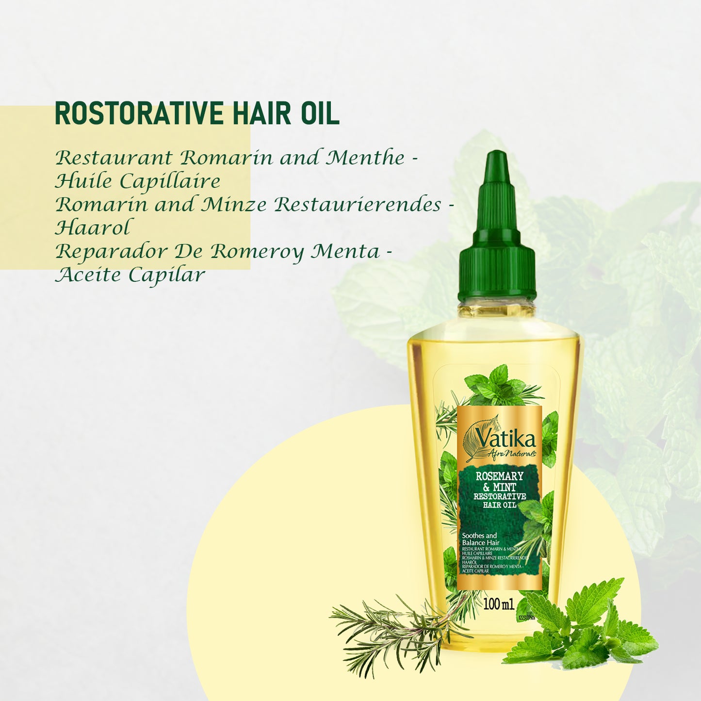 Vatika Naturals Curls Rosemary & Mint Hair Oil - 100 ml