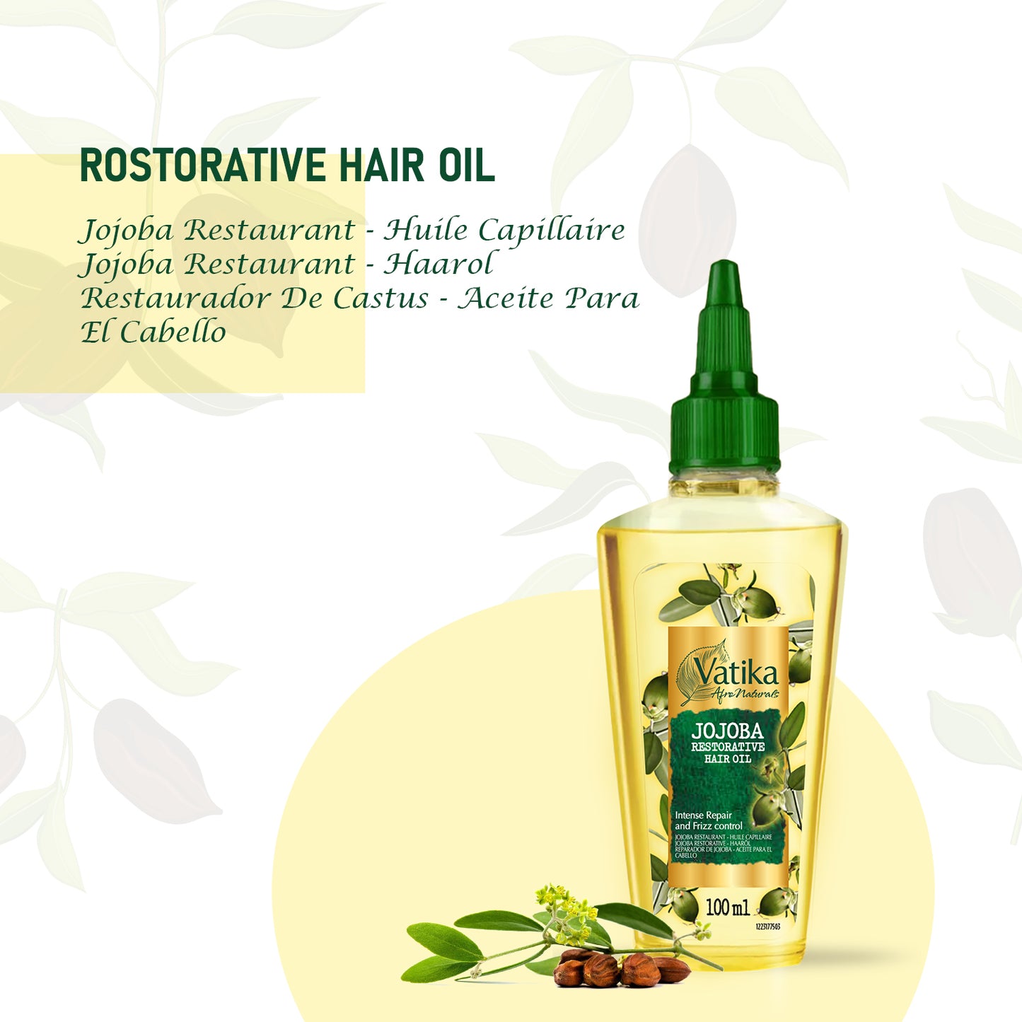 Vatika Naturals Curls Jojoba Hair Oil -100 ml