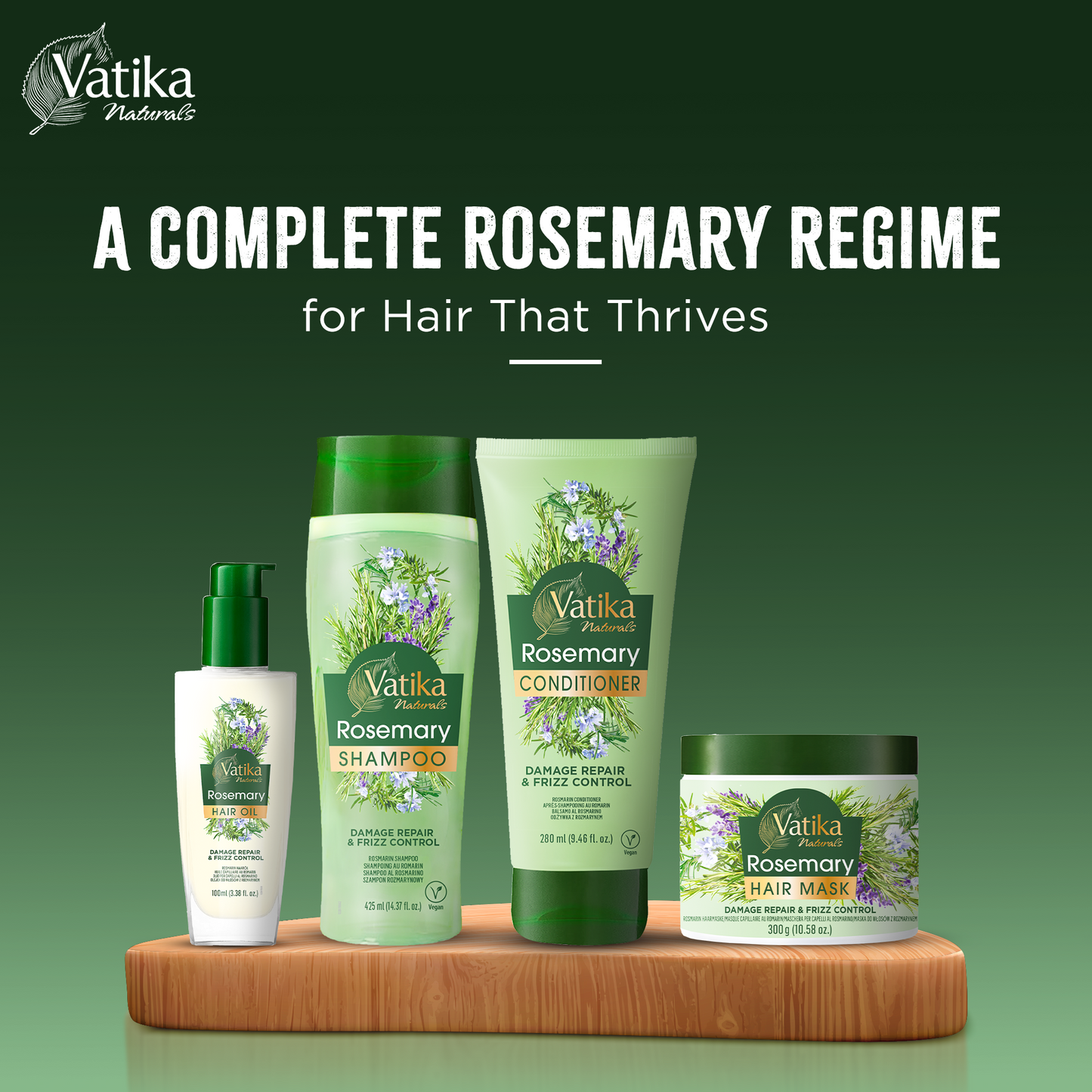 Vatika Natural Rosemary Shampoo- 425 Ml