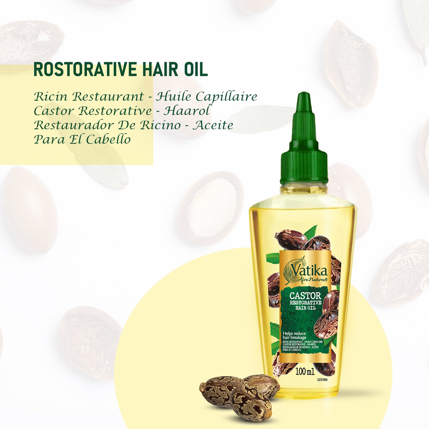 Vatika Naturals Curls Castor Hair Oil - 100ml