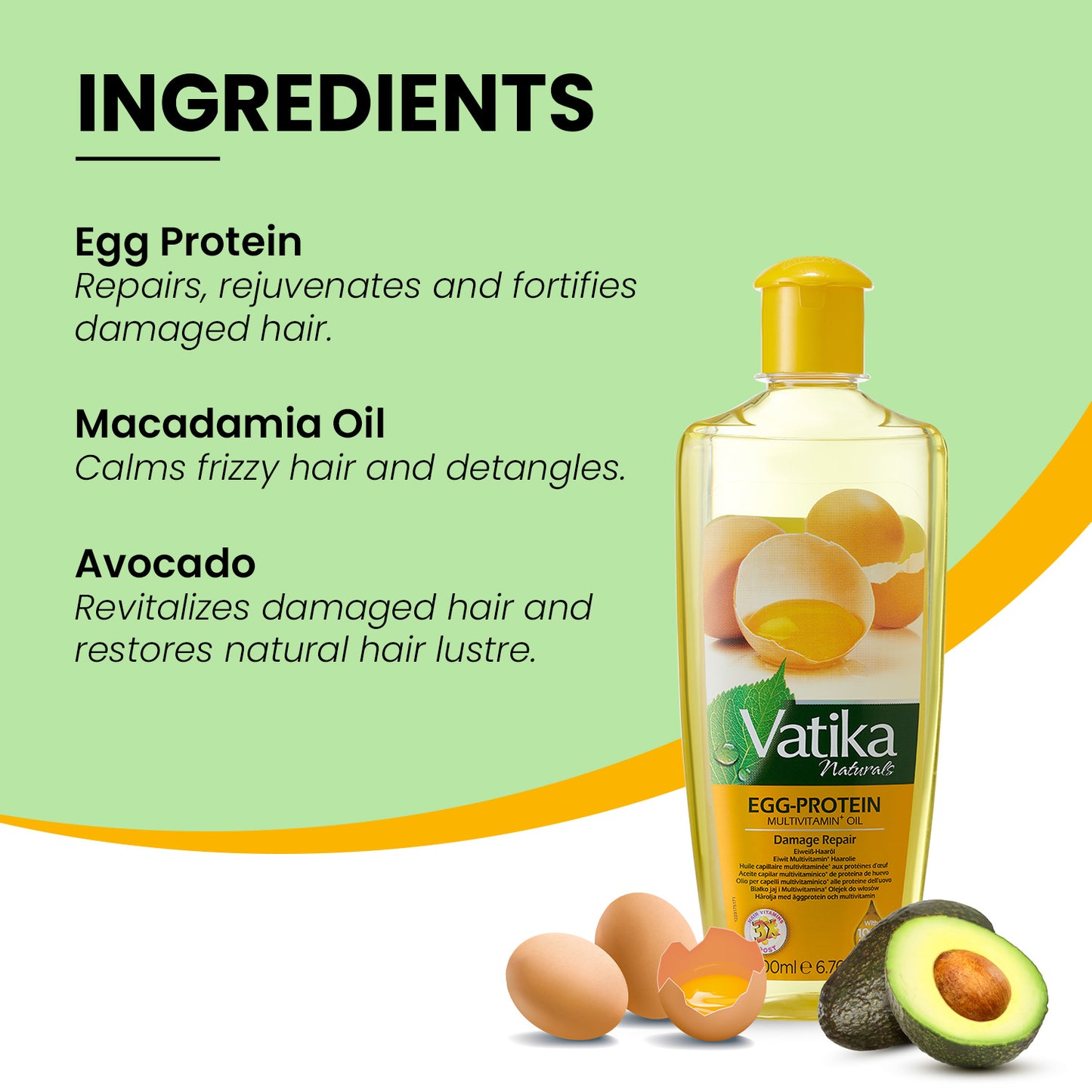 Vatika Naturals Multivitamin Egg Protein Hair Oil