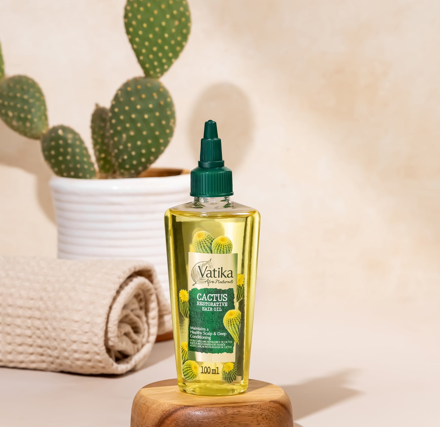 Vatika Naturals Curls Cactus Hair Oil - 100ml