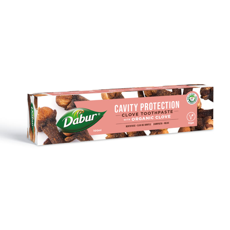 thumbnail image 2 of Dabur Herbal Clove Cavity Protection Toothpaste - Natural Formula, 45g Tube - Long Expiry 2 of 6