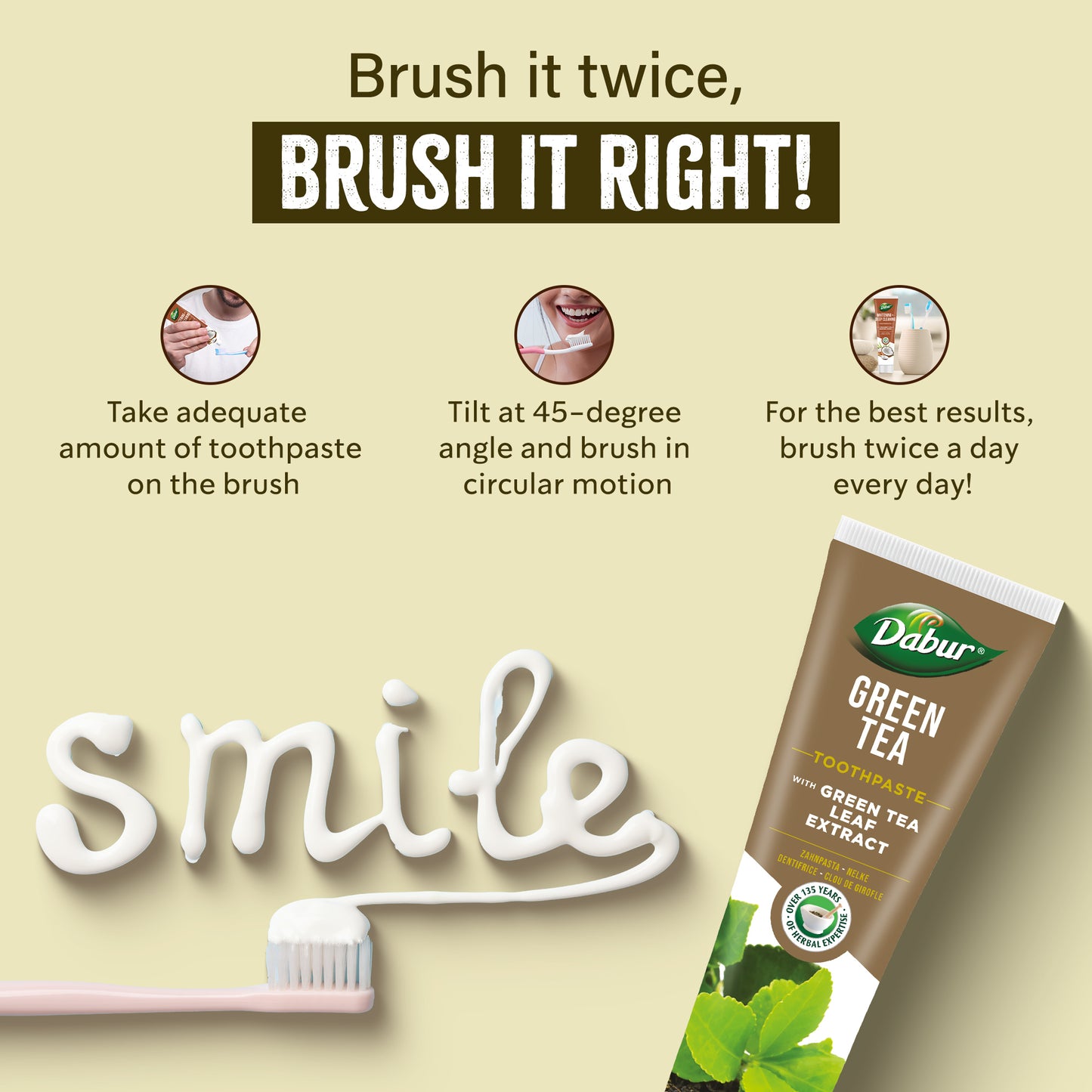 Dabur Organic Green Tea Toothpaste - 100 ml