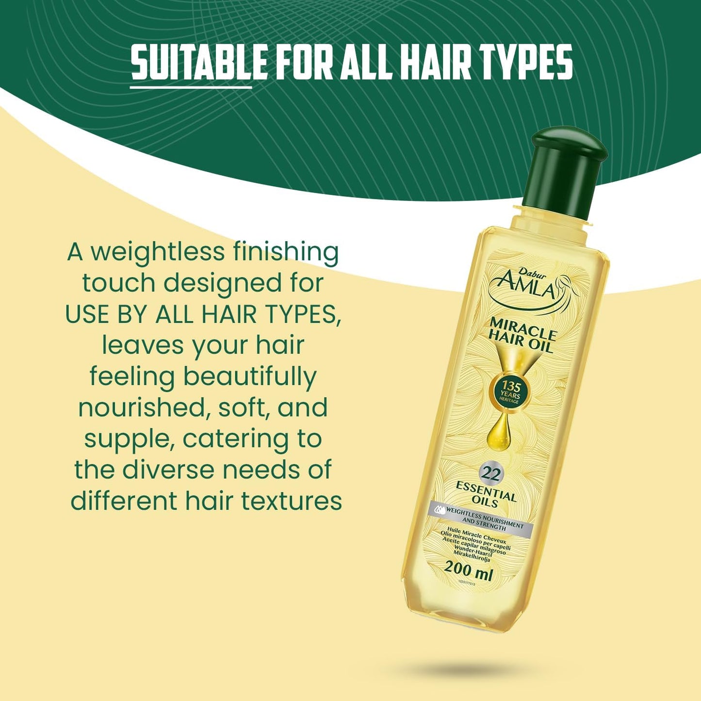 Dabur Amla Miracle Oil - 200ml | Infused With 22 Ayurvedic Essential Oils