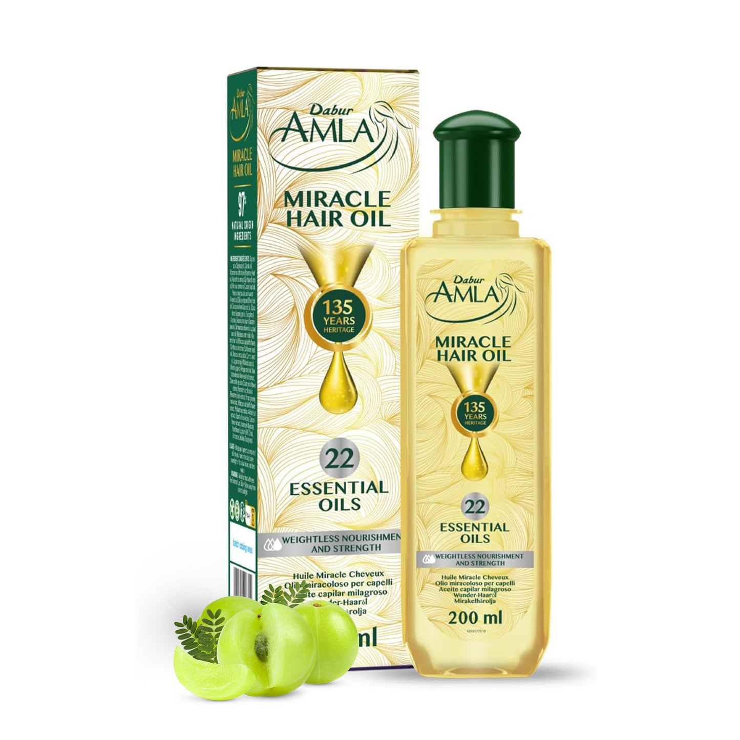 Dabur Amla Miracle Oil - 200ml | Infused With 22 Ayurvedic Essential Oils