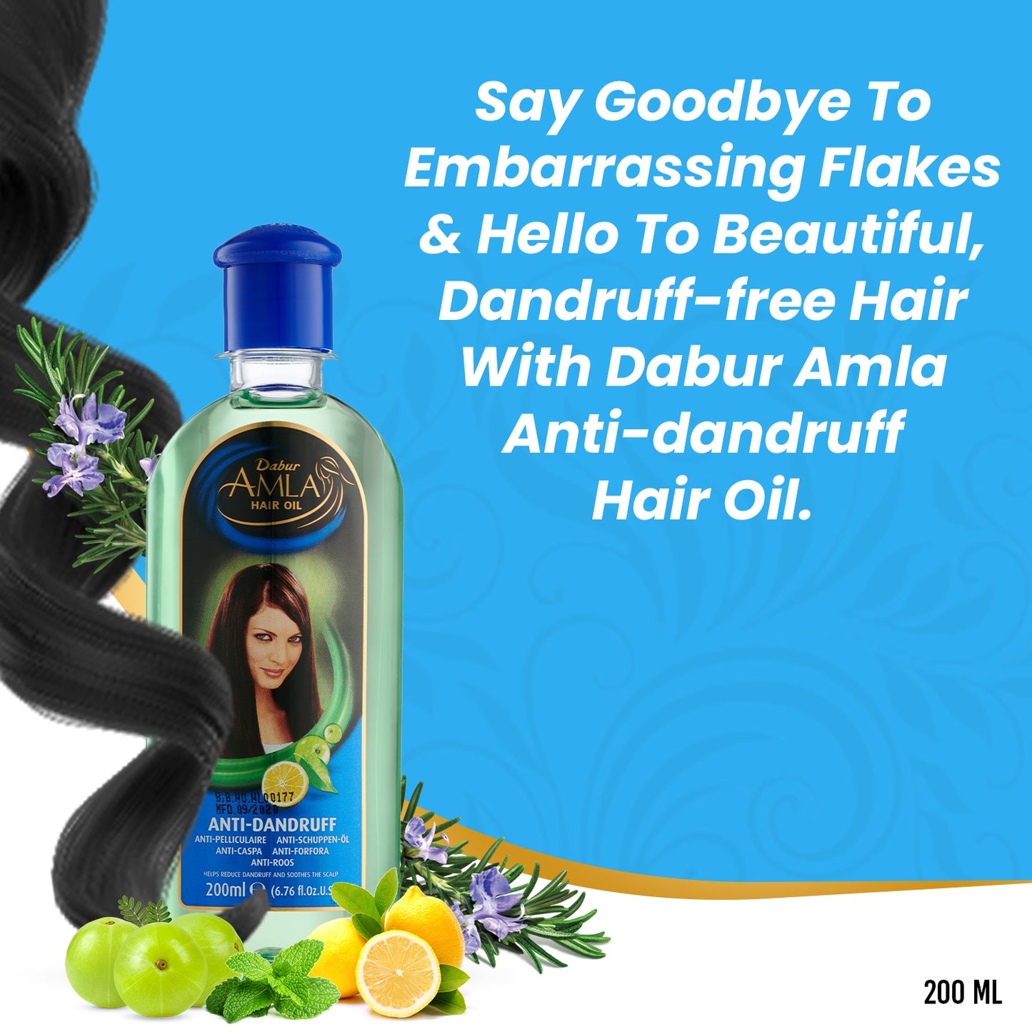 Dabur Amla Anti-Dandruff Hair Oil - 200 ml