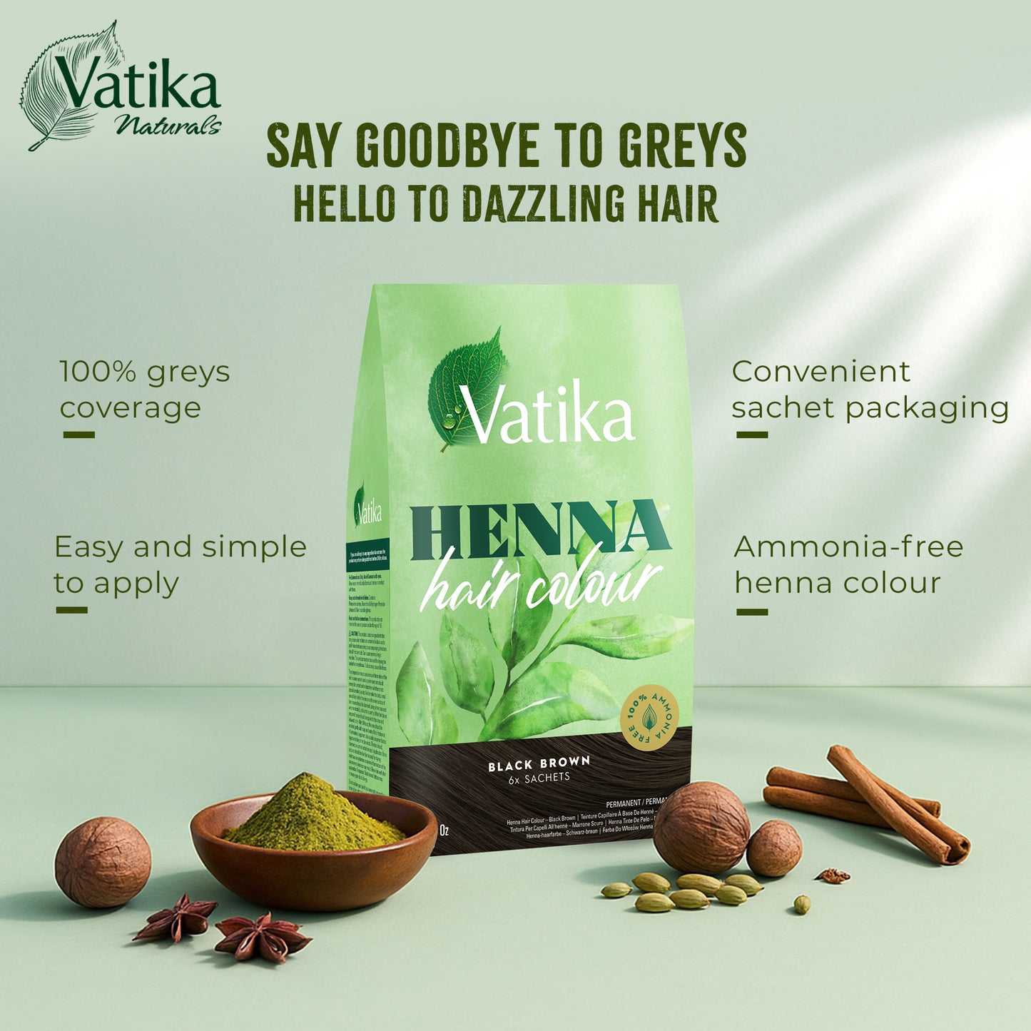 Vatika Henna Hair Colour - Black Brown