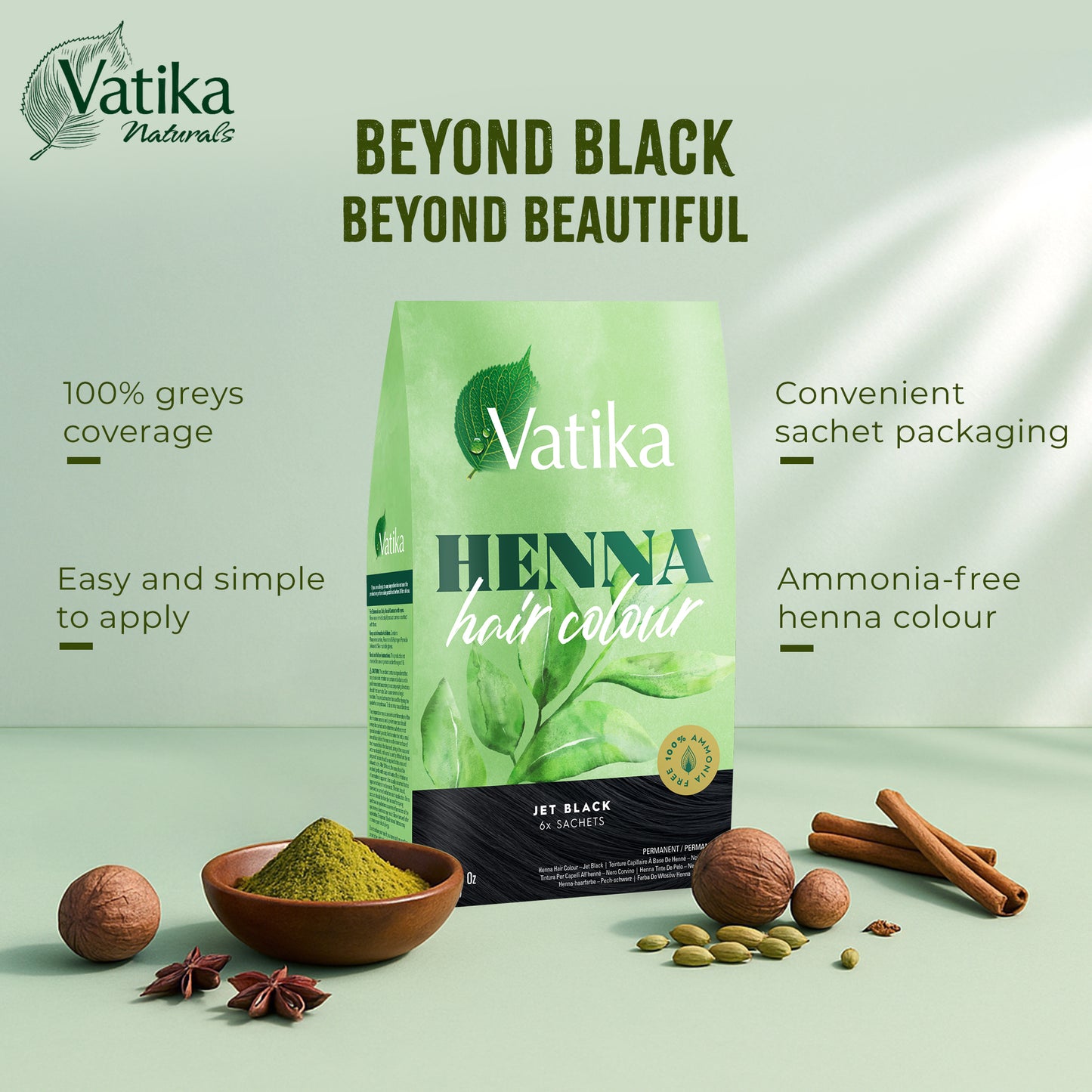 Vatika Henna Hair Colour - Jet Black