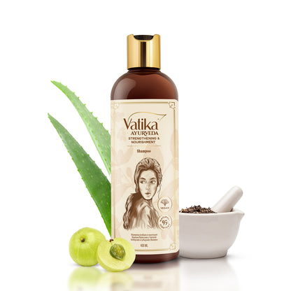 Vatika Ayurveda Strengthening & Nourishment Shampoo I 400 ml