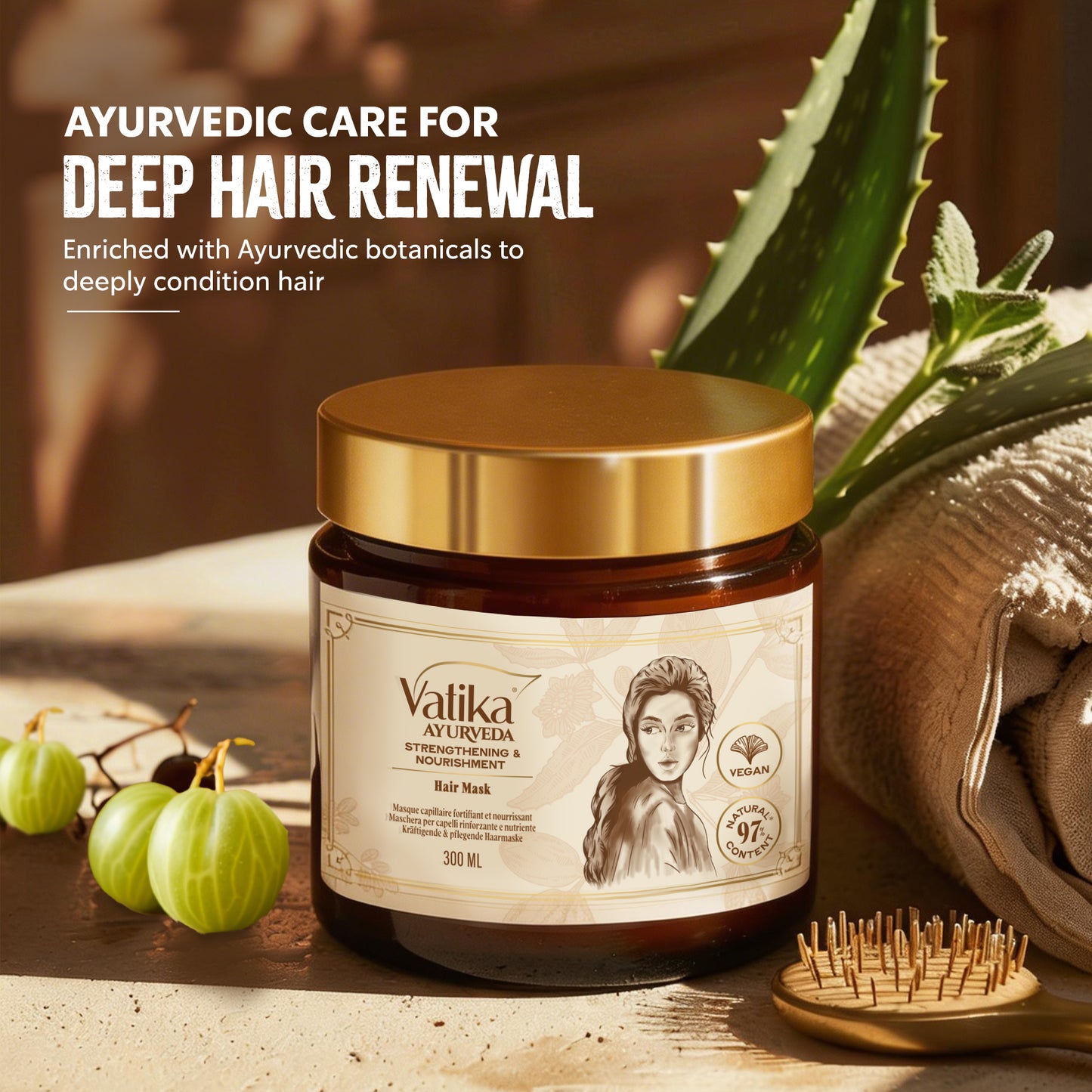 Vatika Ayurveda Strengthening & Nourishment Hair Mask I 300ml