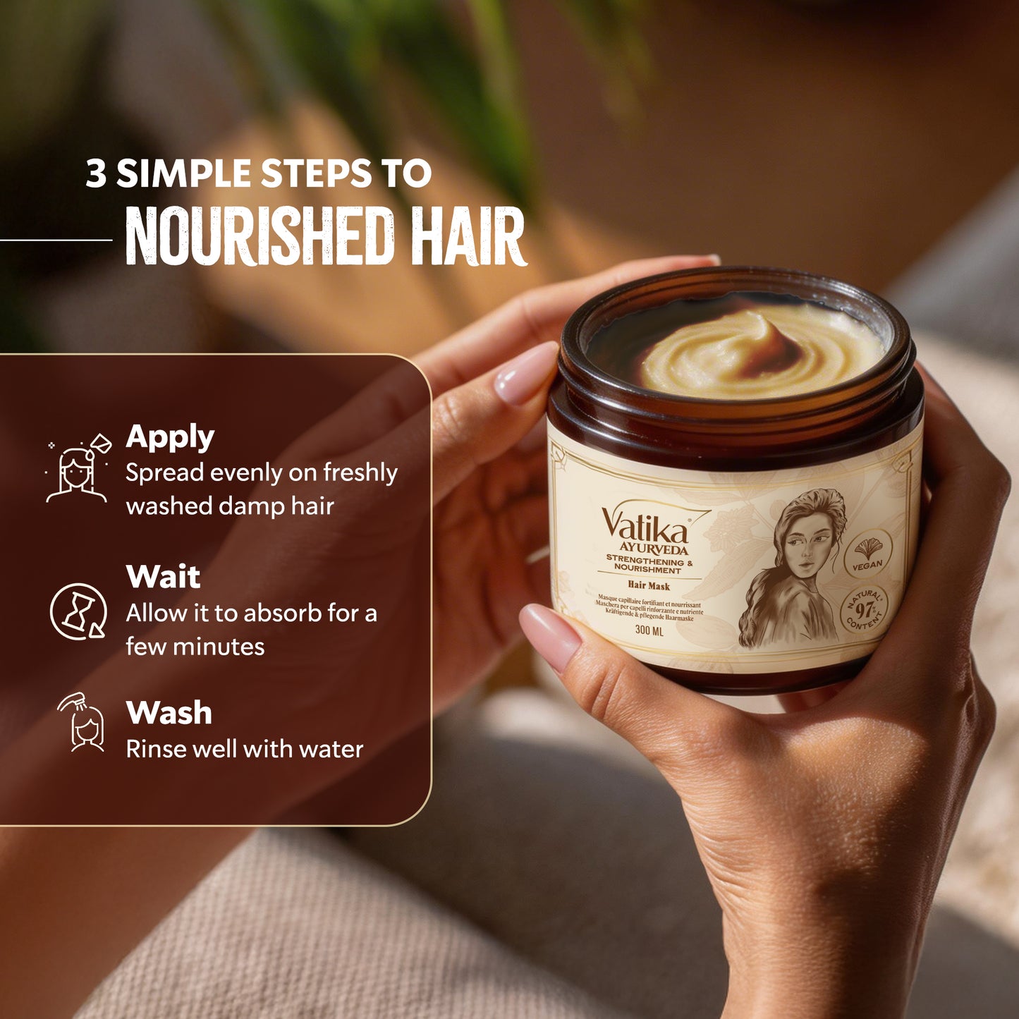 Vatika Ayurveda Strengthening & Nourishment Hair Mask I 300ml