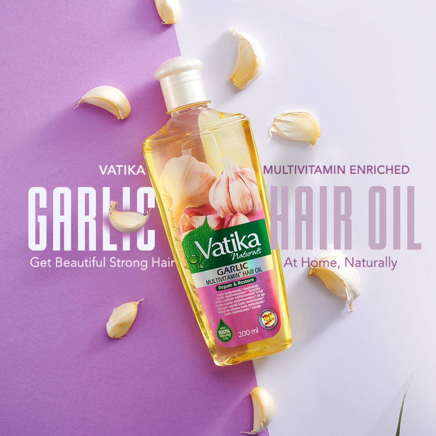 Vatika Naturals Multivitamin Garlic Hair Oil